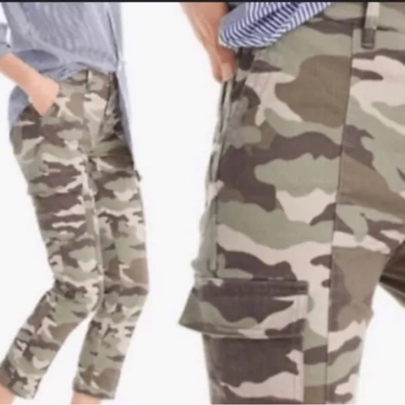 J. Crew Pants - J CREW Women’s Camo Pants Ankle Stretch Size 24 NWT